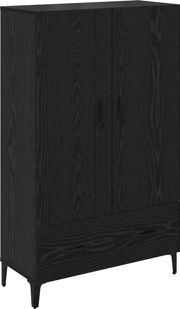 Credenza Urban SYFAX 70x115 cm Rovere Nero | Mobile Contenitore Slim