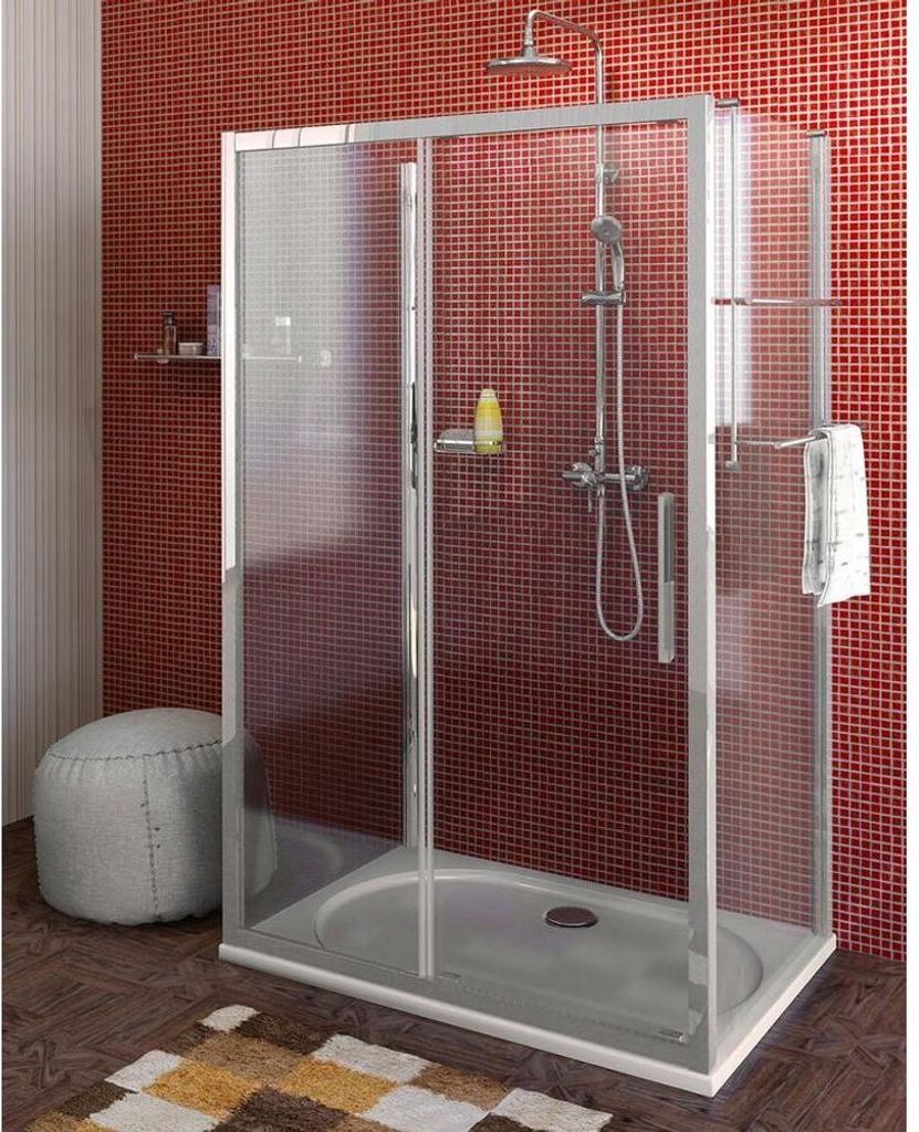 Lucis Line U-Duschkabine 1200x800x800mm L/R Variante