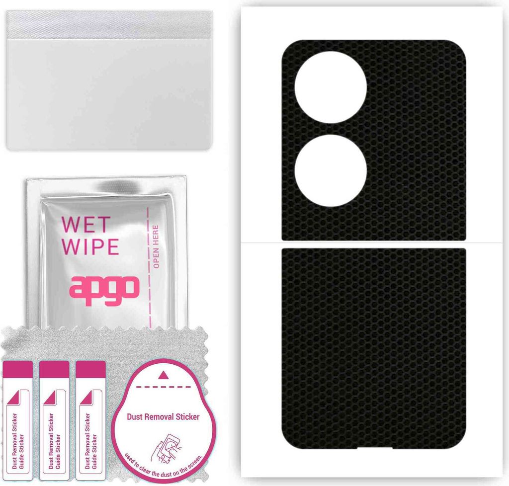 apgo Rückseite Schutzfolie, Skin, kompatibel mit Huawei P50 Pocket Art Edition, Hinten Displayschutzfolie aus Vinylfolie, kratzfest, einfache Mont...