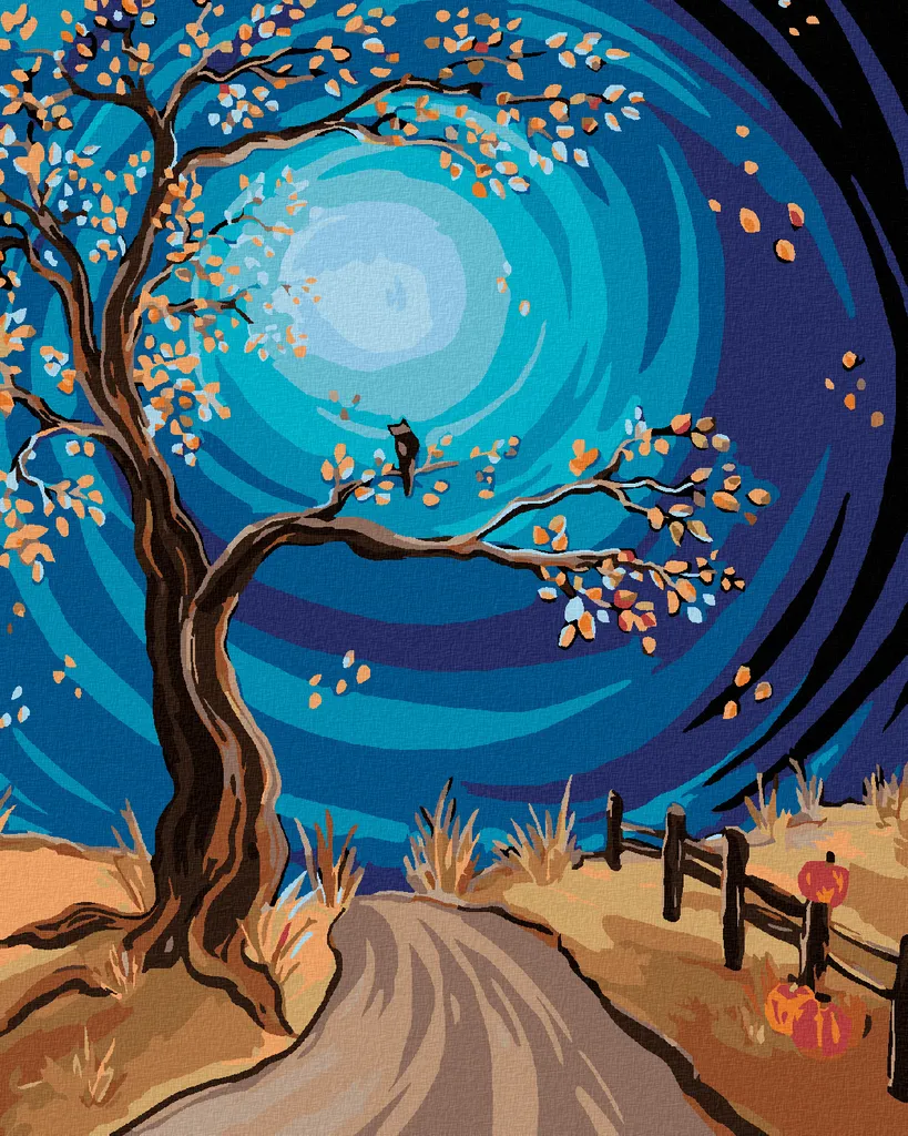 Zuty Diamond Painting Albero lungo la strada 40x50 cm con Telaio