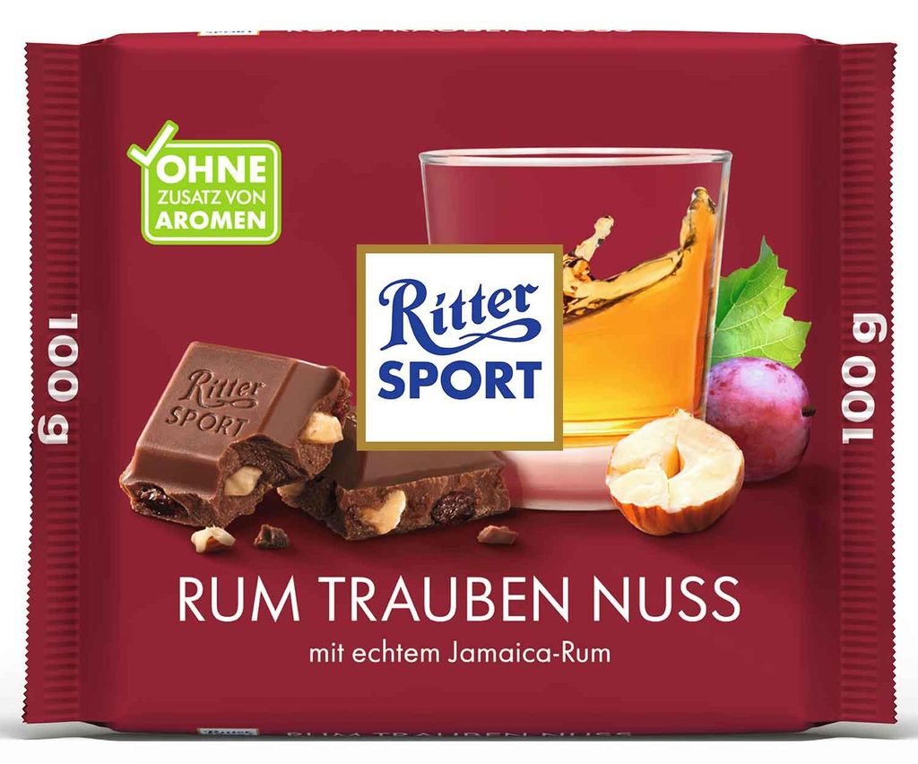 Ritter SPORT 5211873003 Ritter SPORT Rum Trauben Nuss Immagine del prodotto  Immagine generata dall'IA