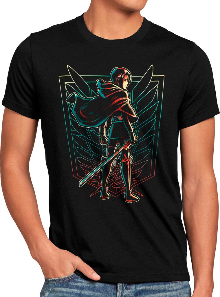 A.N.T. Strong Soldier Herren T-Shirt attack anime japan manga on titan aot