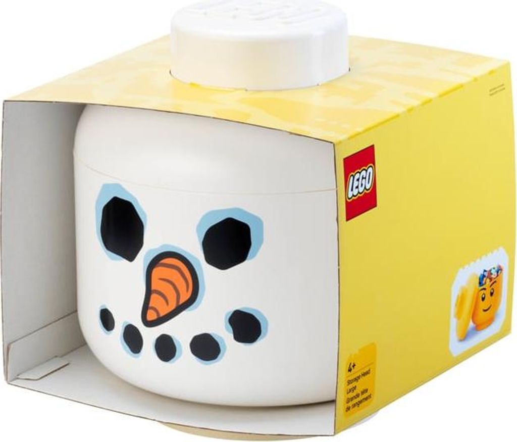 LEGO Storage Head "Snowman", groß (weiß)