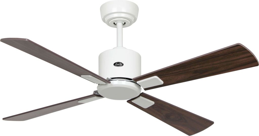 Energiespar Deckenventilator mit Fernbedienung Eco Neo III WiFi 103 cm Weiß Flügel Nussbaum / Kirschbaum