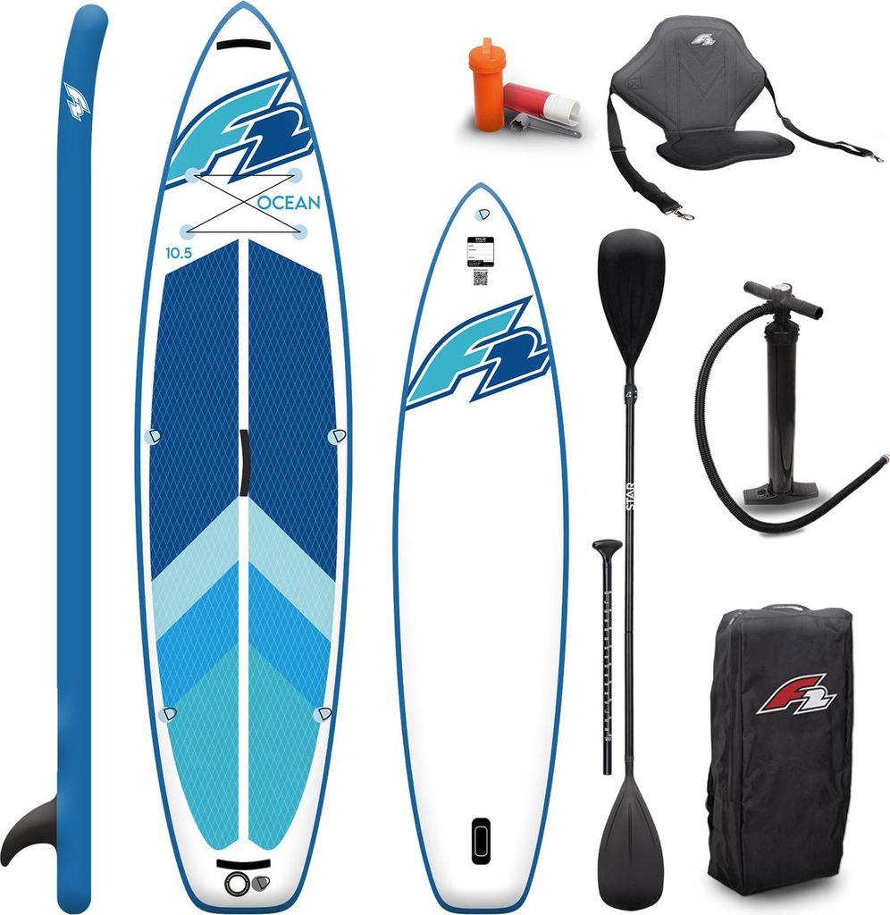 F2 Marken Stand Up Paddle Board Ocean Blau SUP 10'5 320cm + Produktbild 