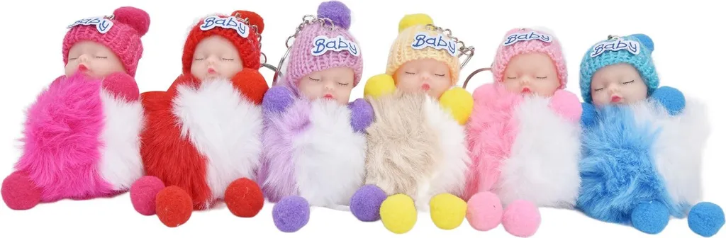12 Portachiavi Bamboline Dormienti per Feste - Gadget Fine Compleanno - 5