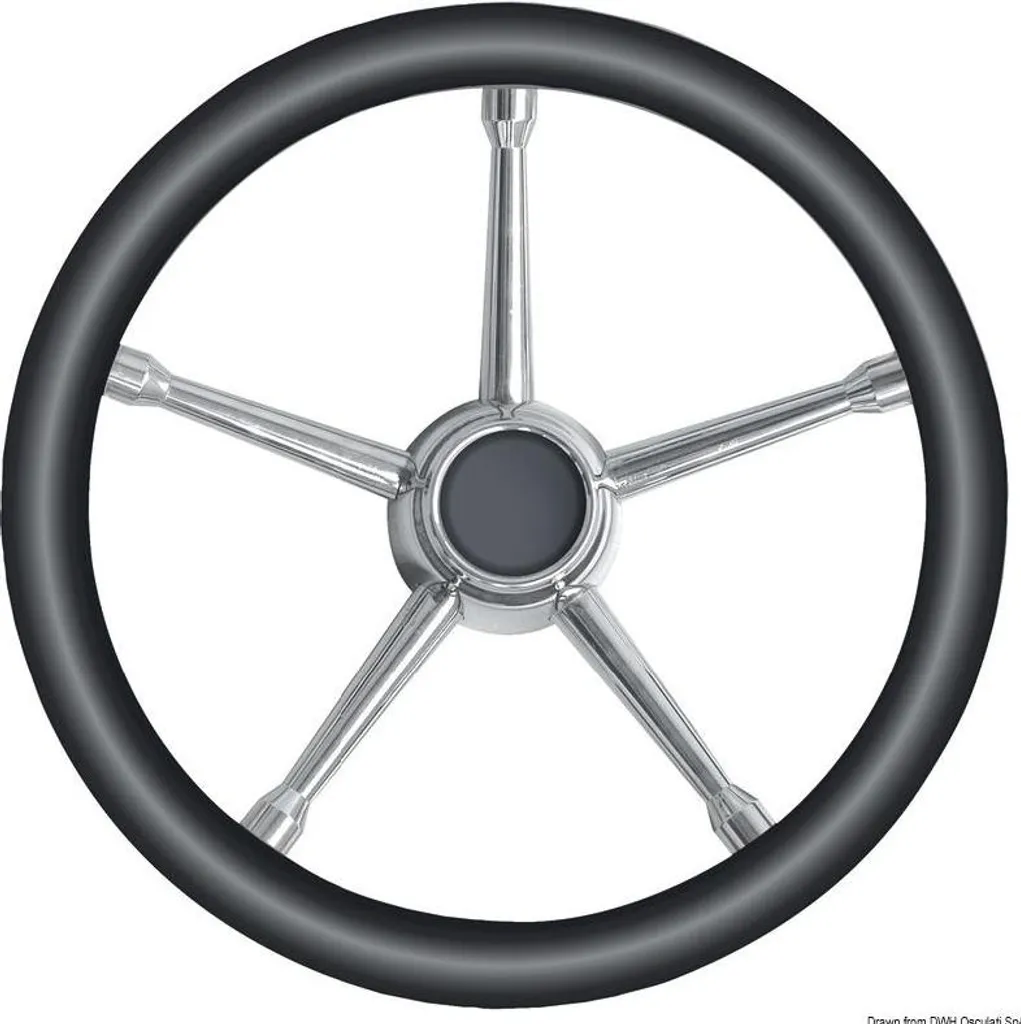 Volant bateau anticorrosion 350mm inox Osculati contre l'usure marine