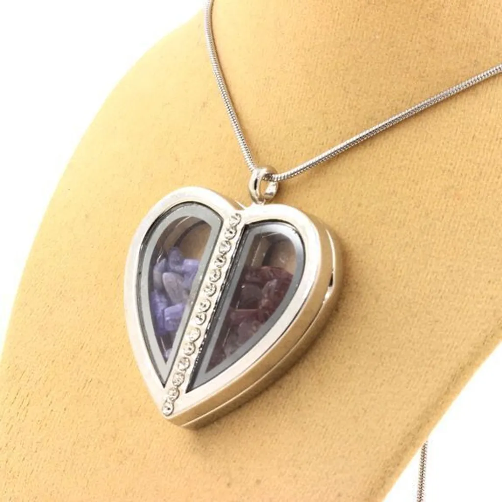 Collier en pierres brutes tanzanite et rhodolite - Pendentif naturel