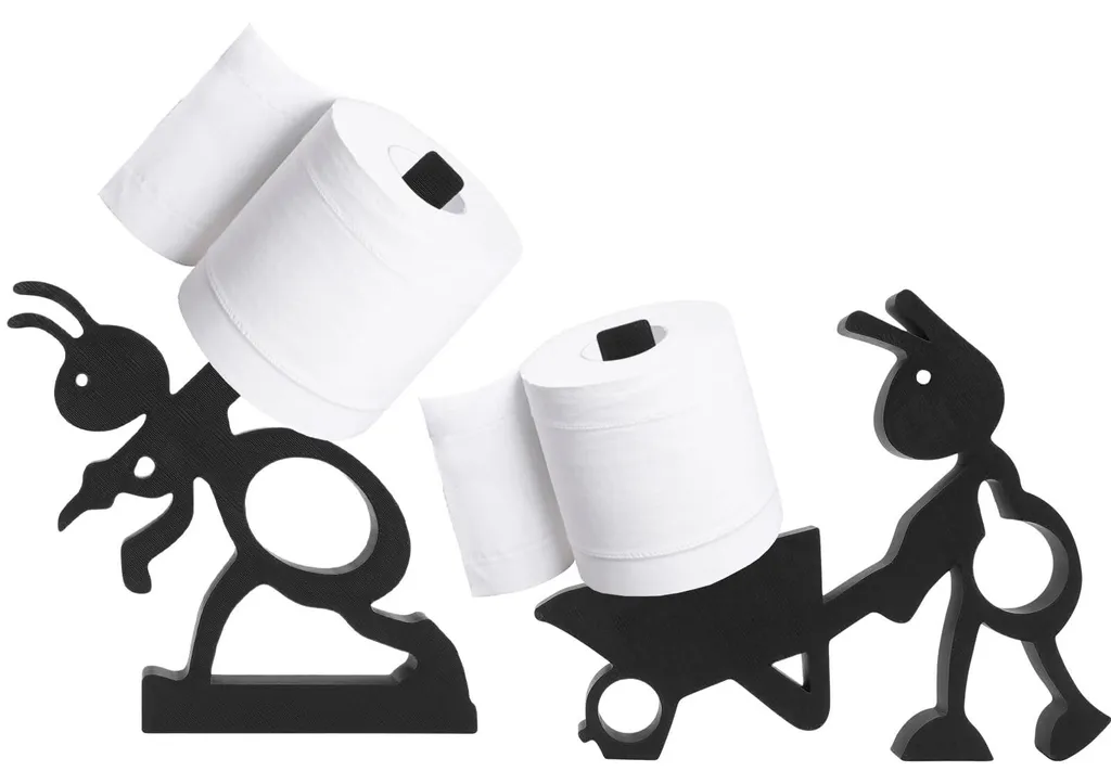 Porte-papier Toilette Rigolo en Forme de Fourmi Noire pour Salle de Bain