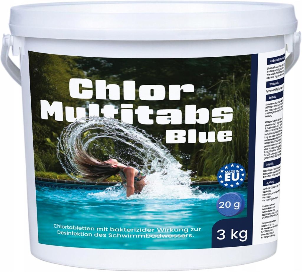 Chlortabletten 11 in 1 Blue – 3 kg-Eimer mit 20 g Tabletten Produktbild 