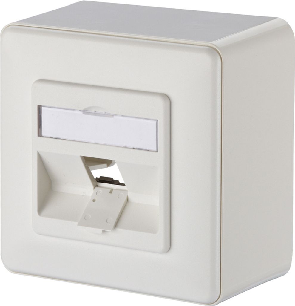 METZ CONNECT Keystone Anschlussdose AP 1 Port unbestückt reinweiß