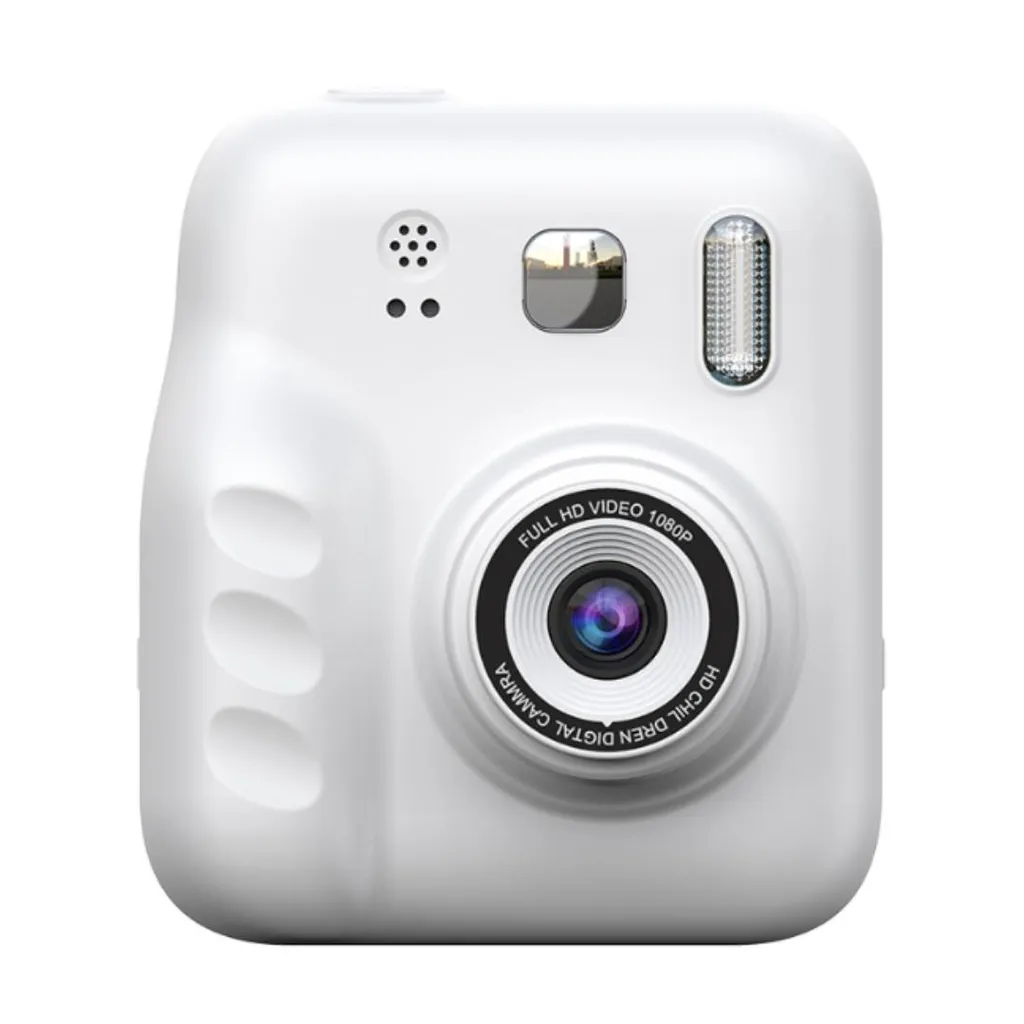 Appareil photo enfant à impression instantanée double objectif blanc