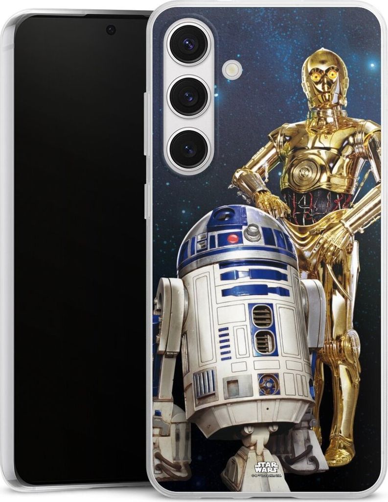 DeinDesign Slim Hülle für Samsung Galaxy S24+ Silikon Case Ultra Dünn Handyhülle Star Wars Weltall R2D2