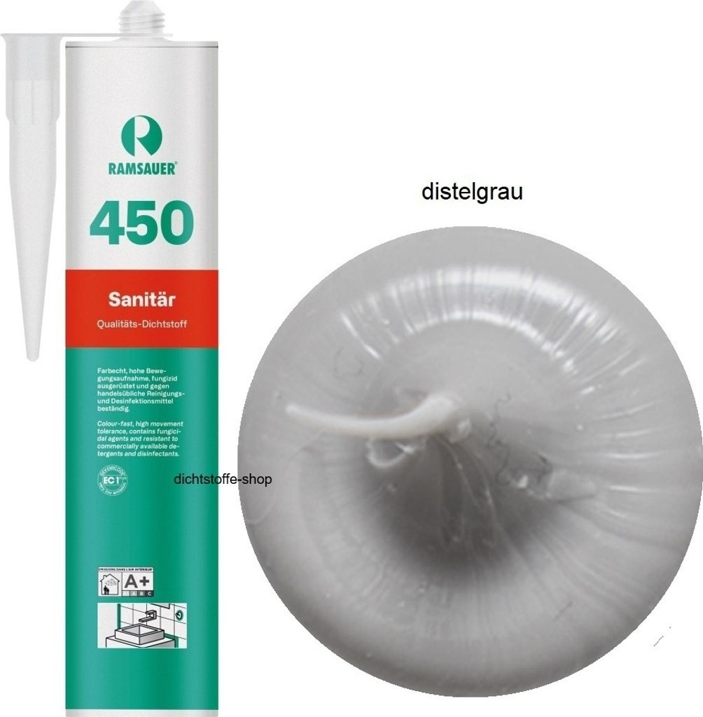 Ramsauer 450 Sanitär 1K Silikon Dichtstoff 310ml Kartusche Produktbild 
