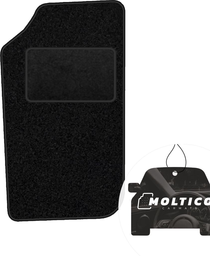 moto-MOLTICO Fahrer Fußmatte Auto Velours Fahrerseite Autoteppiche Schwarz Fahrermatte 1-teilig passend für Peugeot 206 CC 1998-2009
