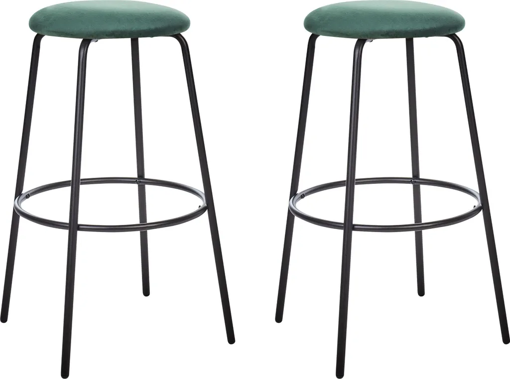 Lot 2 Chaises de bar Design Morton Idéal pour Comptoir de Bar Salon