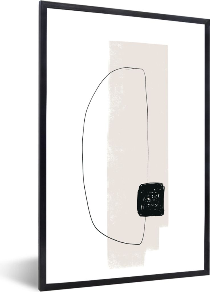 MuchoWow Gerahmtes Poster Abstrakt - Pastell - Minimalismus 20x30 cm - Poster mit Schwarzem Bilderrahmen Wandposter Rahmen Foto Bilder - Drucken ...