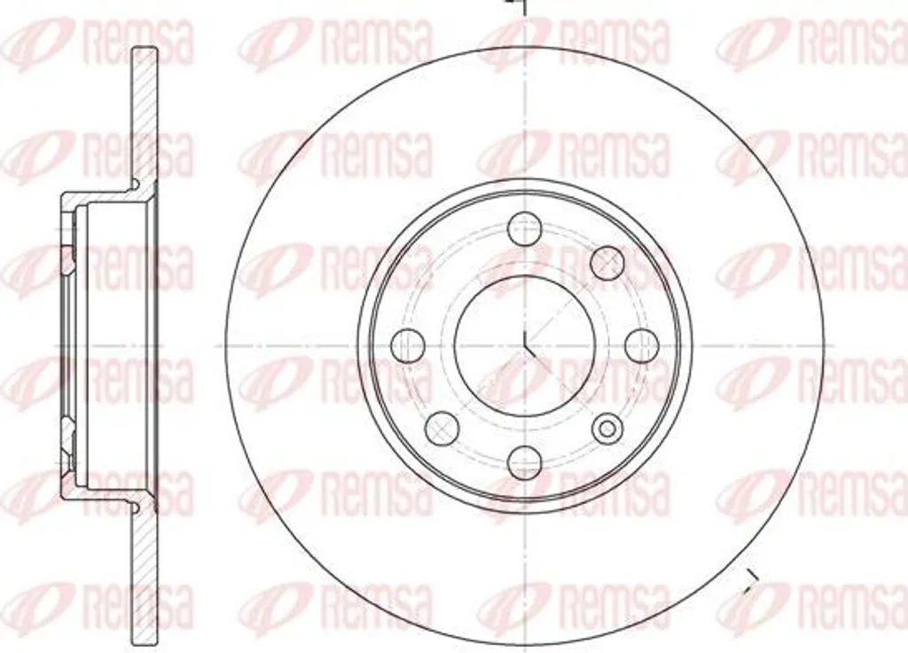 Disque de frein REMSA 6800.00 OE 569058 compatible Opel Astra G