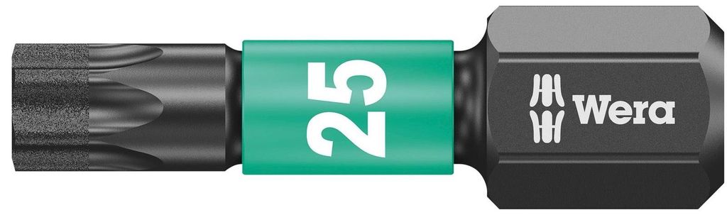 Wera Bit Impaktor T25 Länge 25mm 6-kant 1/4 Zoll diamantbeschichtet 867 / 1 IMP DC DIN3126-D6,3 - 5057625001
