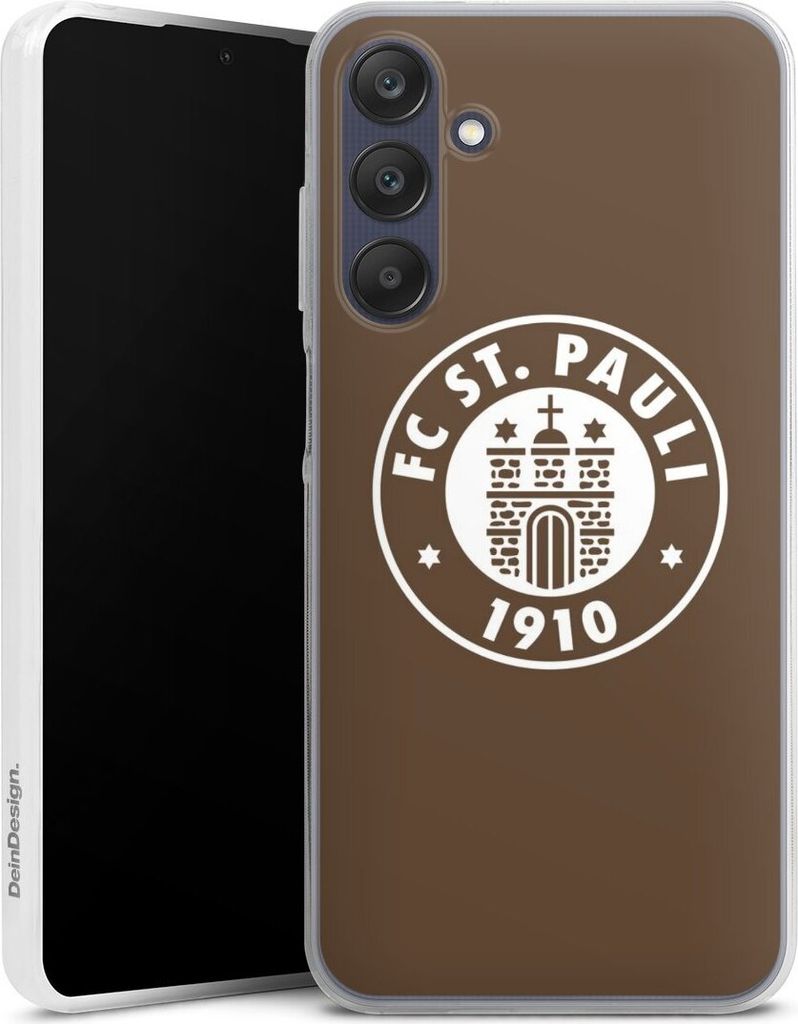 DeinDesign Slim Hülle für Samsung Galaxy A25 5G Silikon Case Ultra Dünn Handyhülle FC St. Pauli Offizielles Lizenzprodukt Wappen