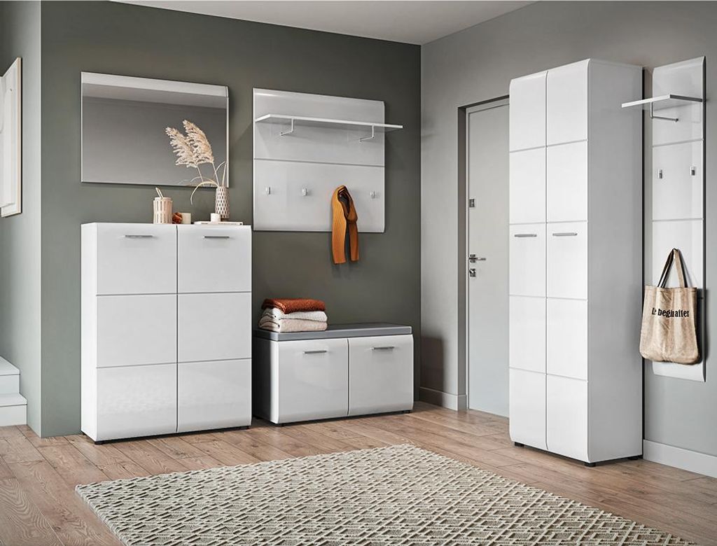 Garderoben-Set 6-teilig mit Garderobenschrank, 2x Produktbild 
