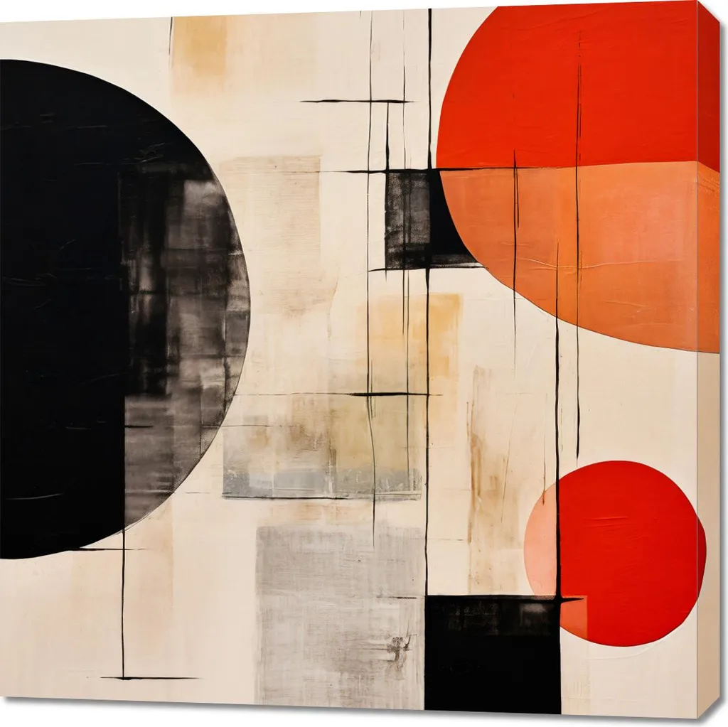 Quadro 90x90 cm Simmetria Astratta | Dipinto a Mano Design Moderno