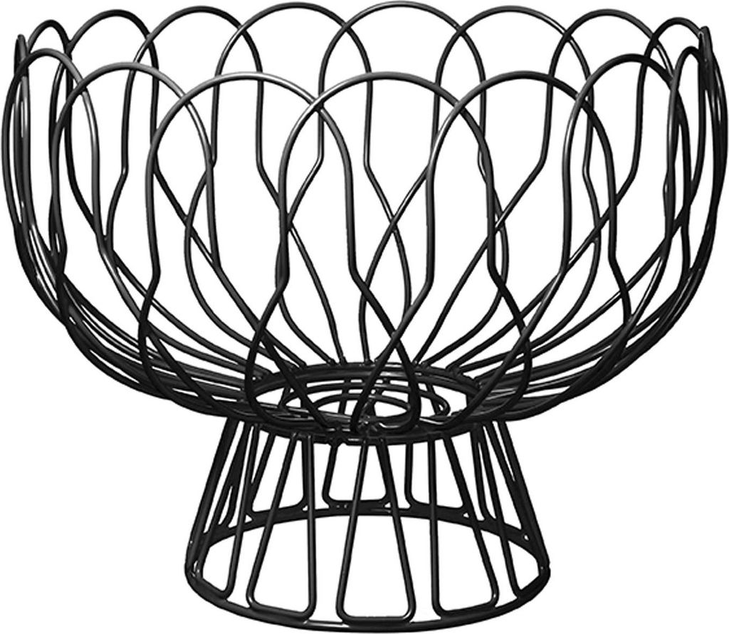 Present Time - Obstschale Wired - Schwarz - 26x28cm