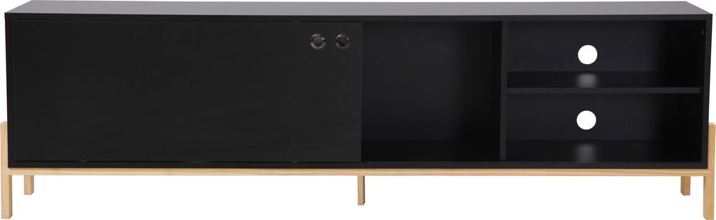 Möbilia TV-Lowboard | 1 Schiebetür mit 5 Fächern | MDF | Produktbild 