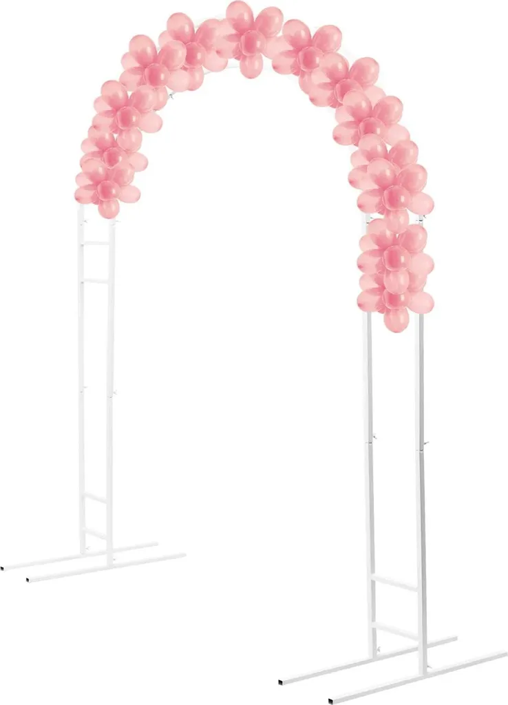Support de Décoration de Mariage Circulaire en Acier Blanc Modèle R22