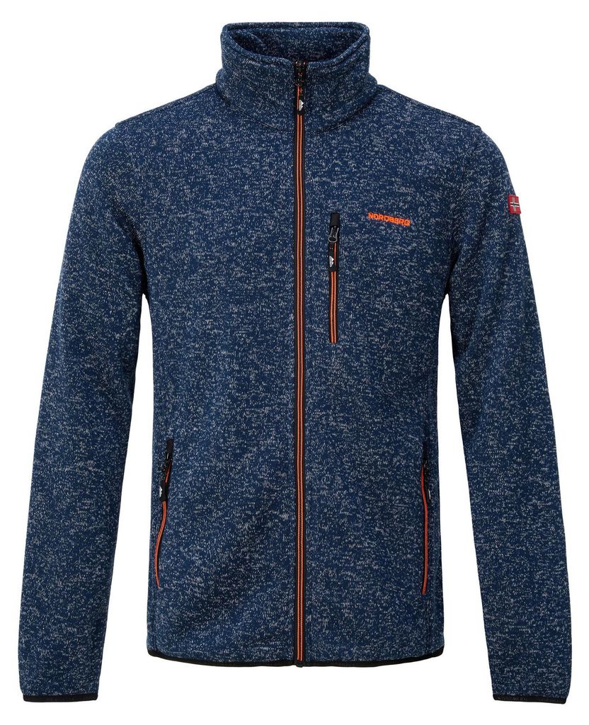 Gilet in pile Nordberg Jan - Navy screziato di bianco - Immagine del prodotto 