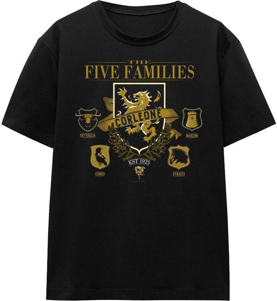 The Godfather - "Five Families" T-Shirt für Herren/Damen Uni TV15720 (XXL) (Schwarz)
