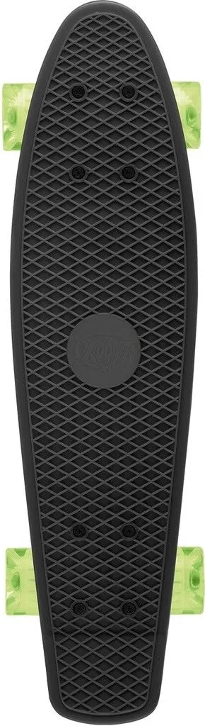 Mini Skateboard Cruiser 22'' avec Roues LED Vertes et Plateau Noir PP