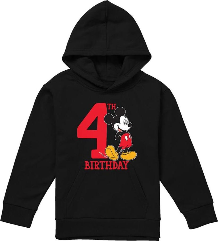 Disney - Kapuzenpullover für Kinder, 4. Geburtstag TV22192 (128) (Schwarz)