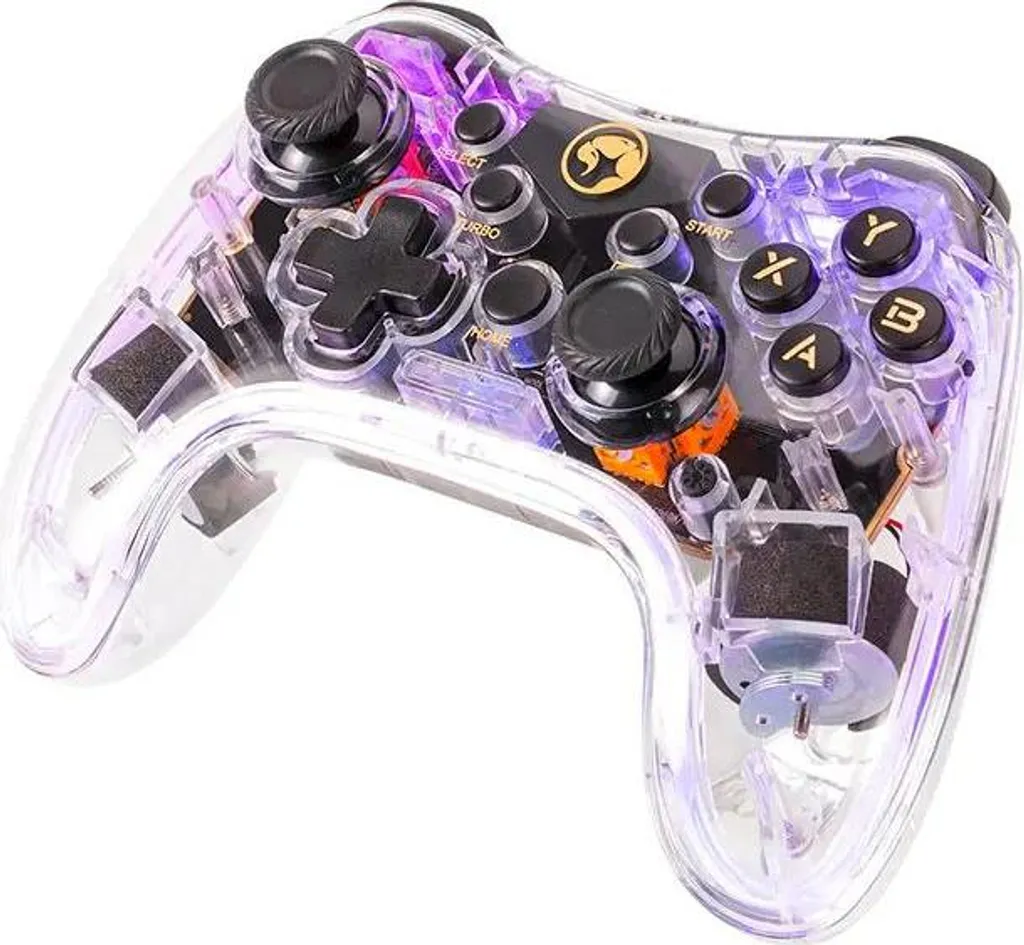 Manette PC Violette Marvo Ghost 40 avec Vibrations et Joysticks Précis - 2