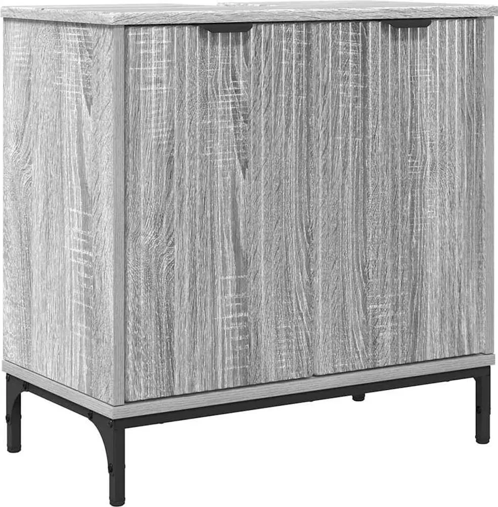 Mobile Bagno con Anta vidaXL Grigio Sonoma 60,5 cm | Elegante e Pratico