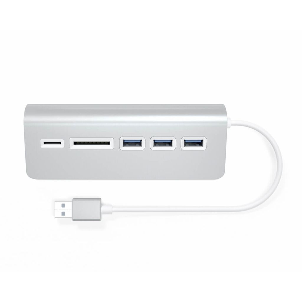 Satechi Aluminum USB 3.0 Hub und Card Reader - Silber Produktbild 