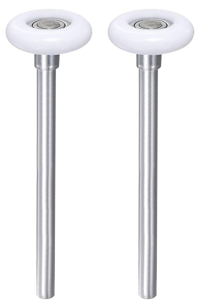 2 Stš¹ck 1.8" Nylon Garagentorrollen fš¹r 2" Garagenbahn, 6,5" lange Stiele, leise Garagentorrollen, 6200zz Pr?zisionslager mit 11 Kugeln, wei?