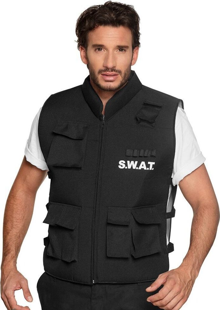 S.W.A.T. Weste für Herren Gr. L/XL | Schwarz Produktbild 