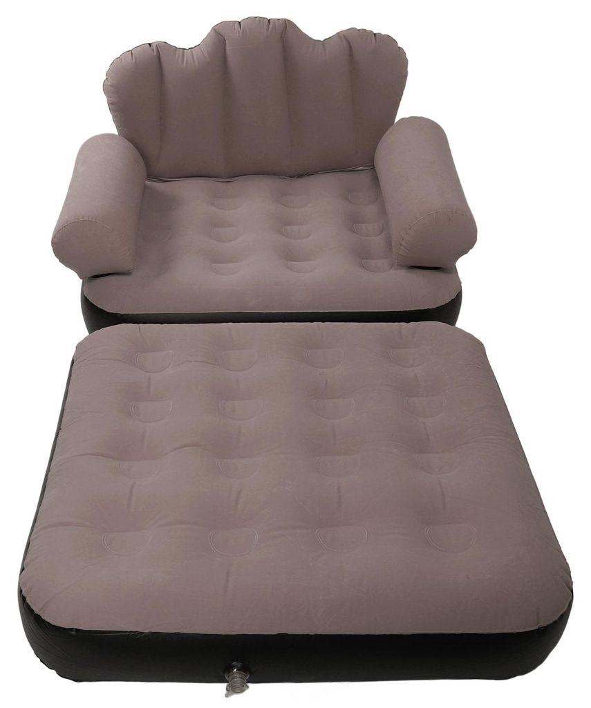 Dual Purpose Inflatable Sofa Chair Multifunction Folding Inflatable Sofa Bed and Inflatable Chair for Indoor Outdoor Coffee