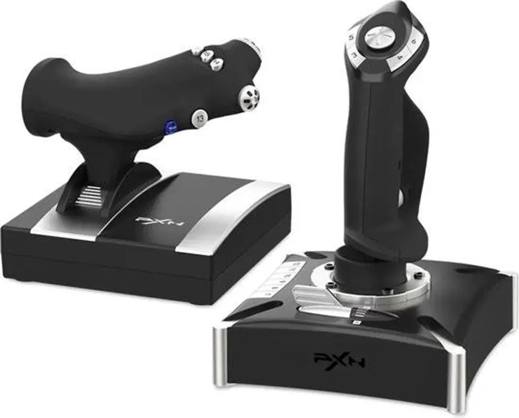Joystick de simulation de vol avec commandes filaires pour consoles et PC