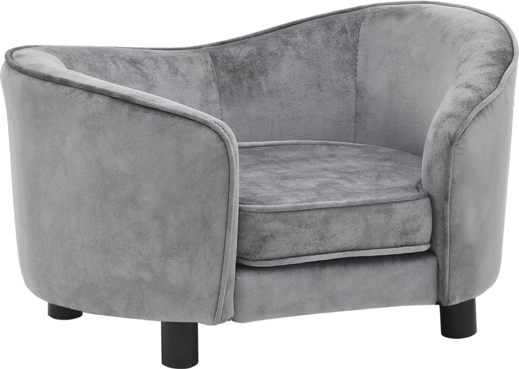 Cuccia a Divano vidaXL 69x49x40 cm Peluche Grigio | Comfort Pet
