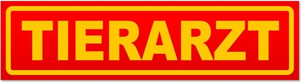 Kiwistar - Autoaufkleber - Rot - 20 x 5,3 cm - Tierarzt - Hinweis Aufkleber Sticker für Auto, Kfz, Fahrrad, PKW, LKW