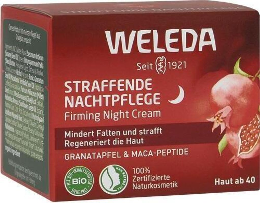Weleda zpevňující noční péče granátové jablko a peptid maca Obrázek produktu 