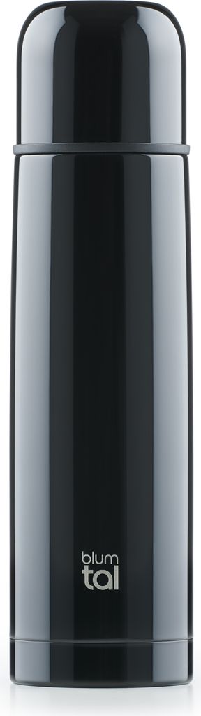 Blumtal Thermosflasche 700ml Schwarz – BPA-frei, Edelstahl, auslaufsicher, für warm & kalt