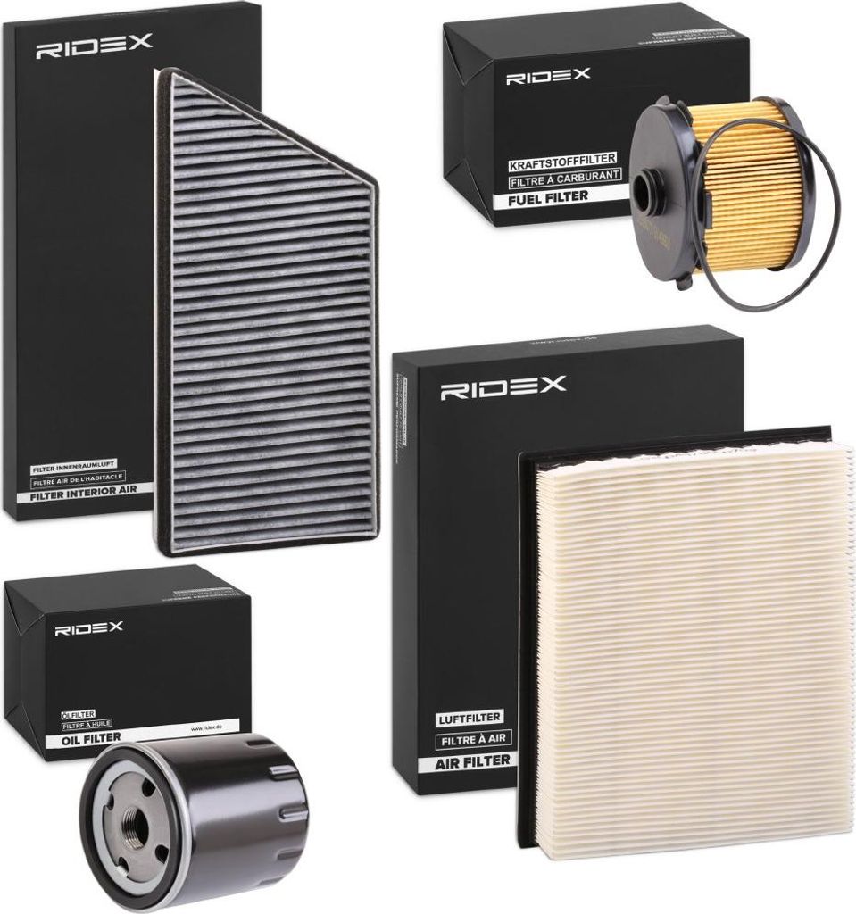 RIDEX Filterset Inspektionspaket Filtersatz passend für PEUGEOT 206 Schrägheck (2A/C) 206 Kastenwagen