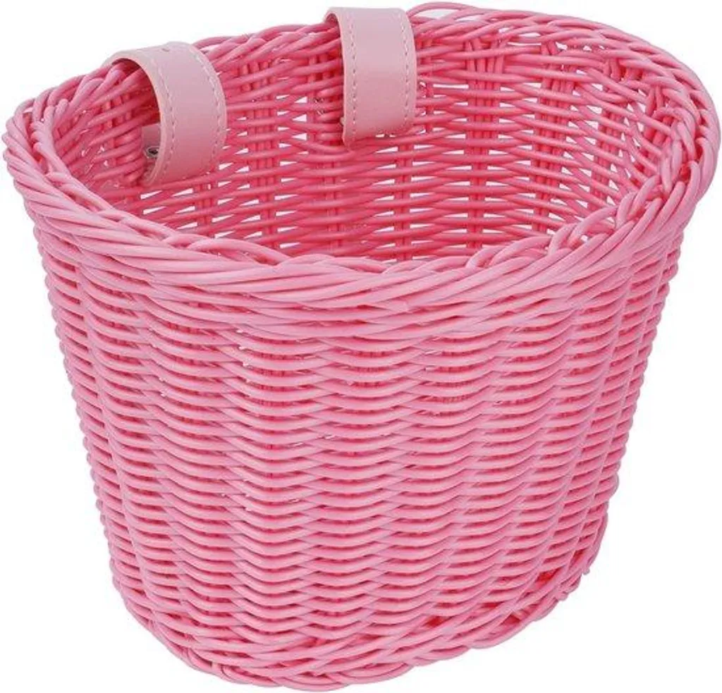 Panier pour vélo d'enfant Rosa Riet en osier rose - Modèle fille 3L