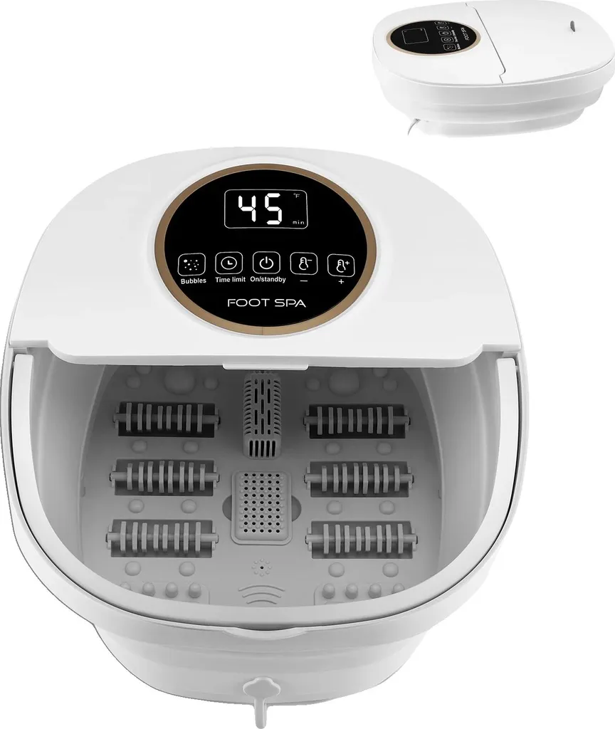 Pediluvio, massaggio shiatsu, calore regolabile, bianco, spina UE, 220 V