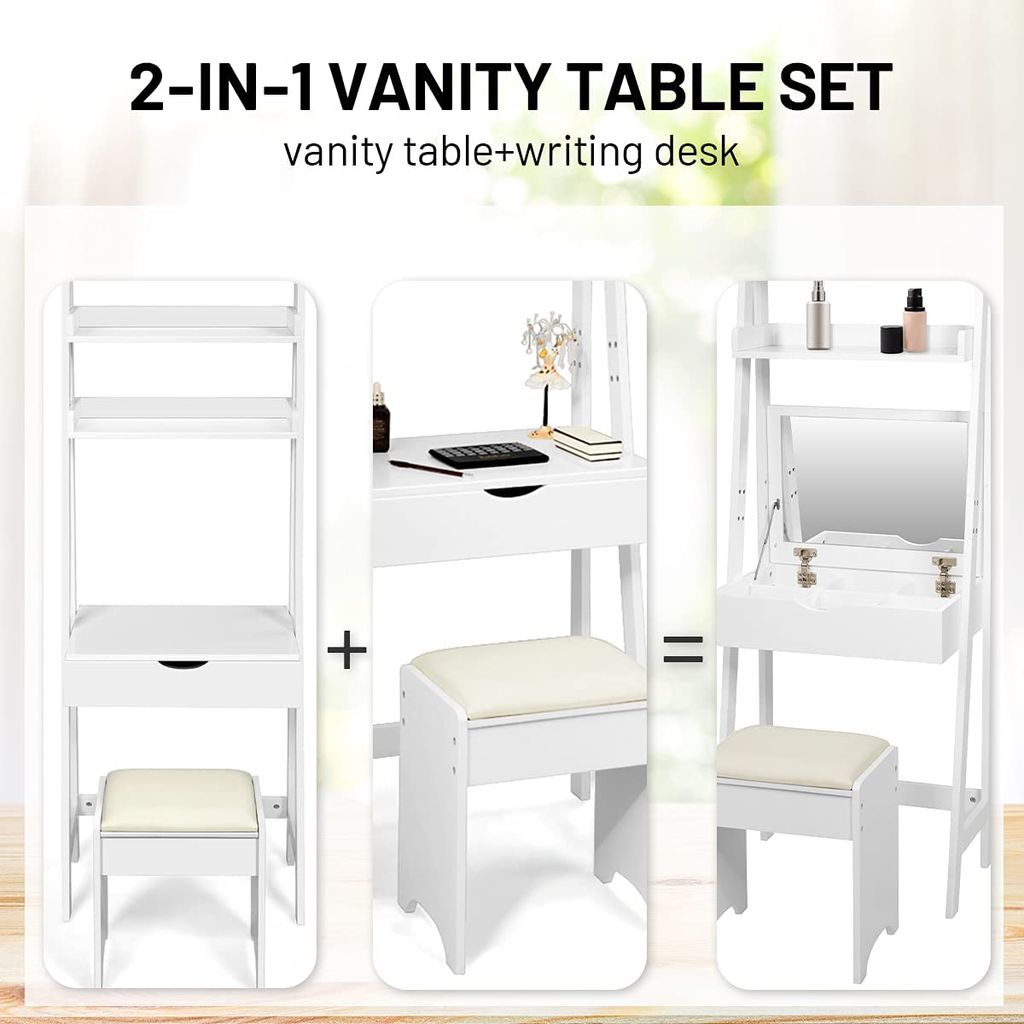 Schminktisch Hocker Höhenverstellbar 55–65 Cm – Schwarz Mit Silberner Basis, PU-Leder