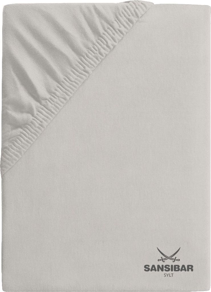 Topperbezug SANSIBAR Jersey BL 100x200 cm grau