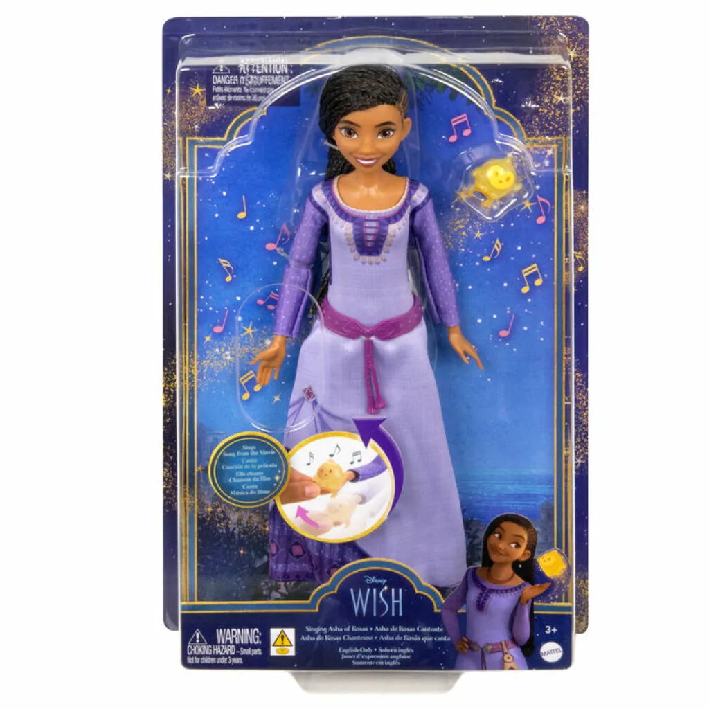 Poupée Chantante Asha Disney Wish Mattel avec Accessoires Premium HPX23